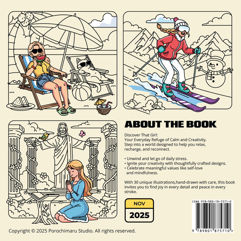 THAT GIRL - ANTI-STRESS AND RELAXING COLORING BOOK
