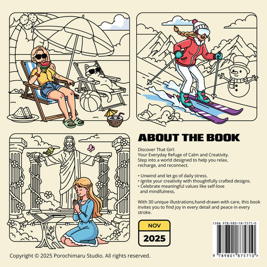 THAT GIRL - ANTI-STRESS AND RELAXING COLORING BOOK